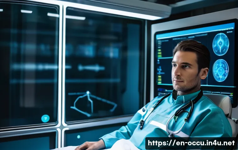 응급구조사 응급의학 논문 해설 - **"AI Co-pilot in Advanced Diagnostics"**
    A highly skilled male paramedic, mid-30s, with a focus...